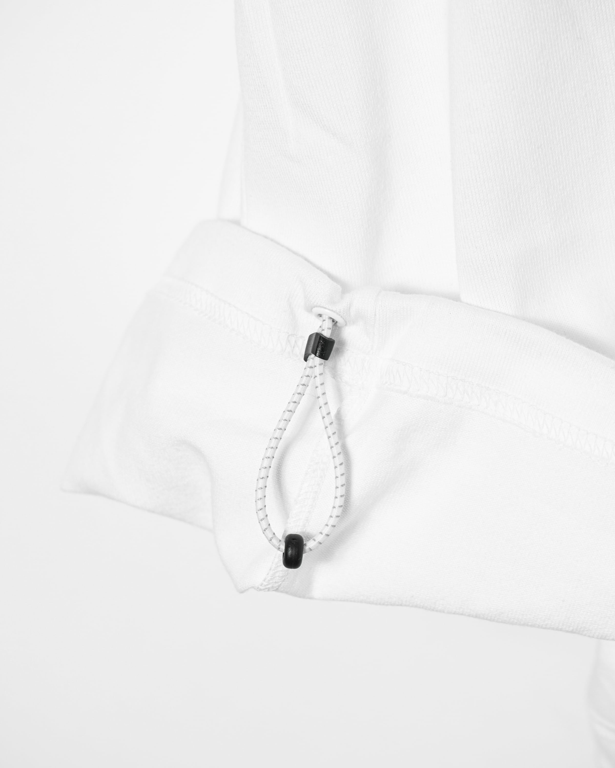 OPTSTUFF] DRAWSTRING LONG SLEEVE T-SHIRT (WHITE) | OPTSTUFF