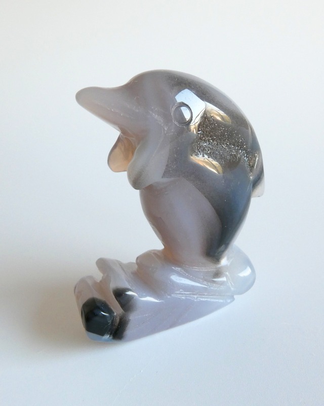 Druzy Agate ドゥルジーアゲート ⭓ イルカ ⭔ CARVING