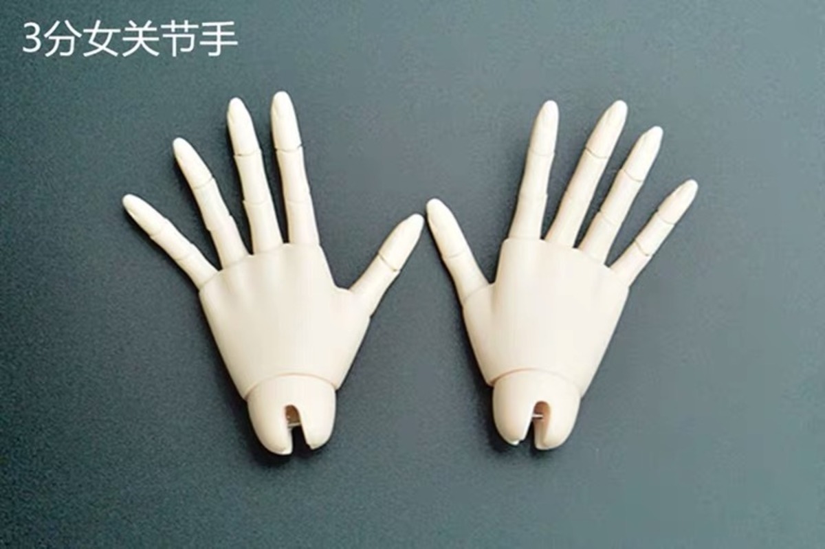 可動式！関節ハンド 女性 男性 ハンドパーツ 手 BJD 1/3 1/4 球体関節 