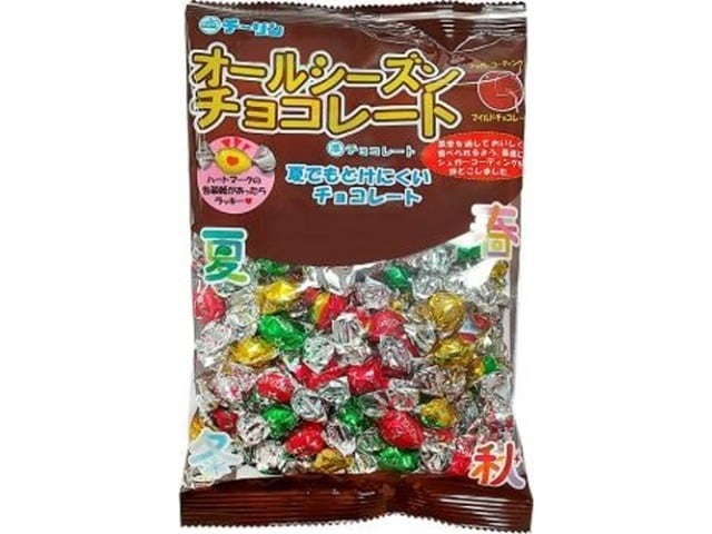 チーリン製菓 オールシーズンチョコ１００ｇ ×24 【全国送料無料】(沖縄・離島は別途) チーリン製菓 オールシーズンチョコ100g ×24 【全国送料無料