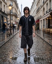 2026 ANGEL'S WINGS BASE BALL SHIRTS [BLACK x WHITE]
