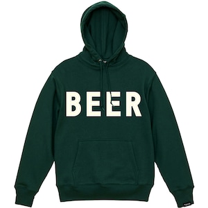 BEER アップリケロゴパーカ フォレストグリーン