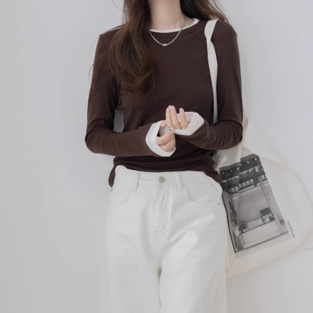 レイヤードスタイルロンtee