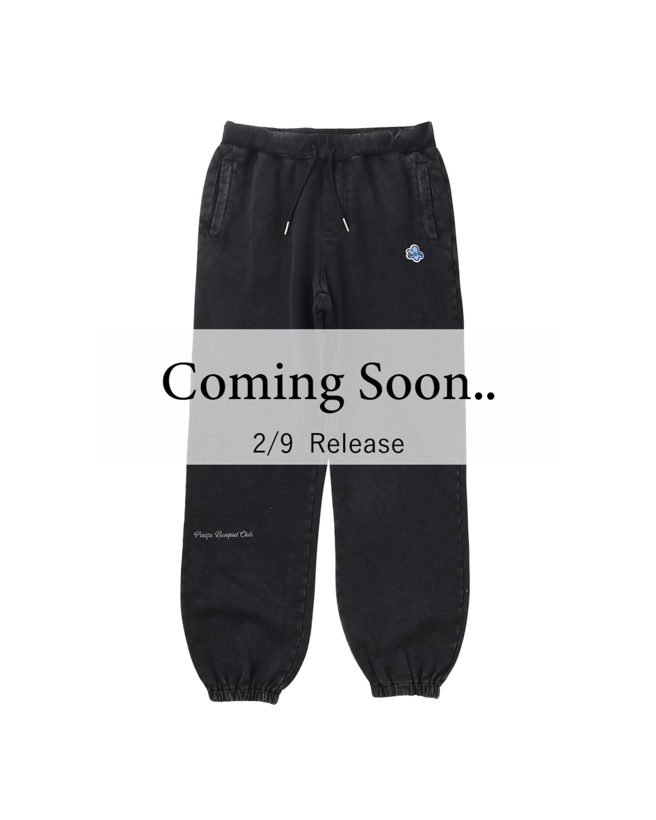【#Re:room】FLOWER ICON WASHED SWEAT PANTS［REP312］