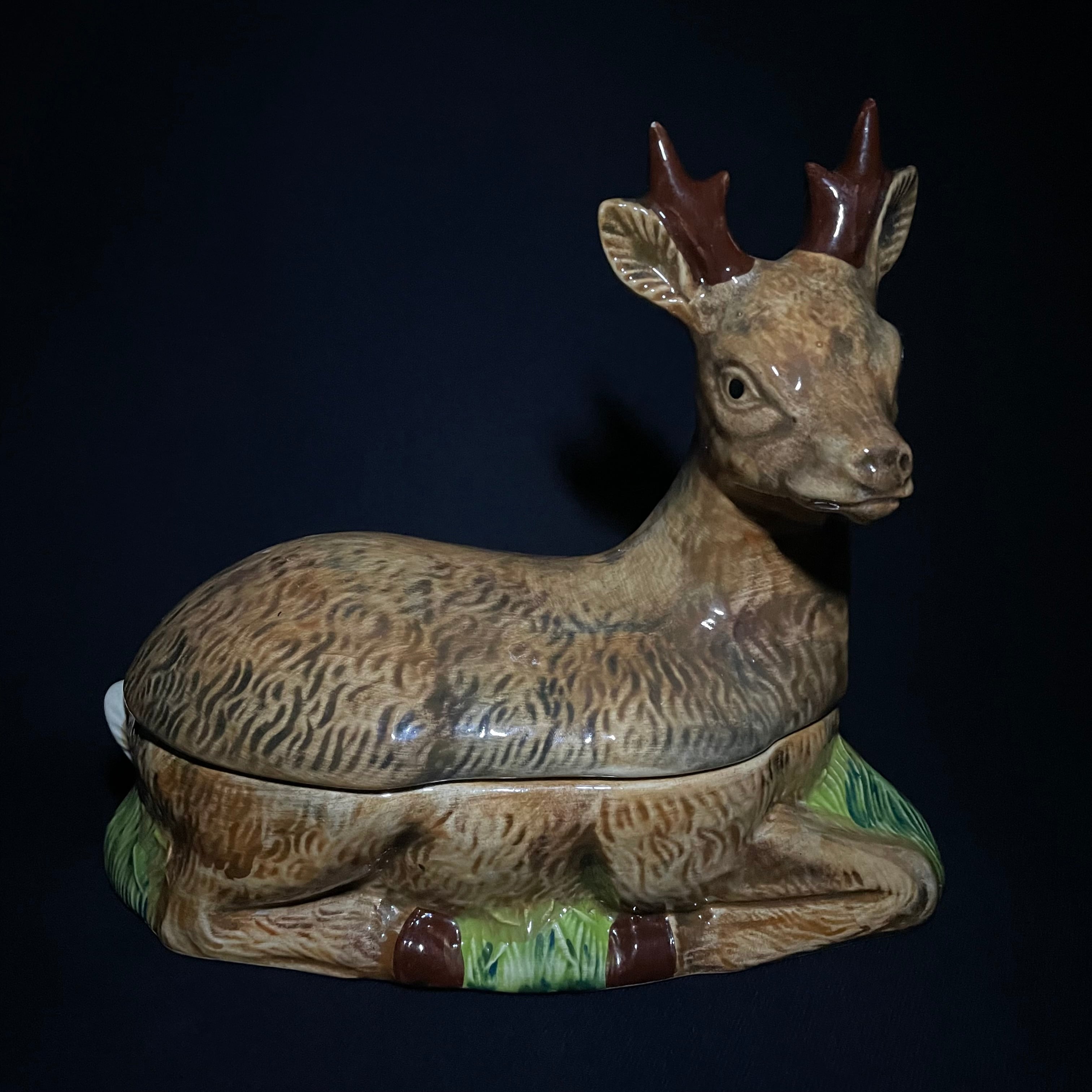 ミッシェル・コーガン　鹿　パテポット　テリーヌポット　フランス　ヴィンテージ ミッシェル・コーガン 鹿 パテポット テリーヌポット フランス