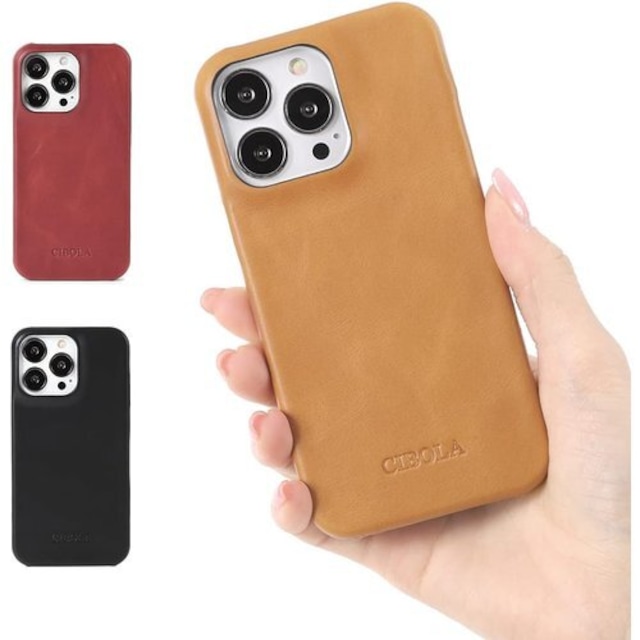 CIBOLA 高級牛革 iPhone11 Pro ケース バンパー 本革 アイフォン11 プロ カバー 革 耐衝撃 11Pro バンパーケース PC素材 ハードケース 11プロ スマホケース 薄い 軽量 ワイヤレス充電 iPhone 11 Pro ブラウン 1738