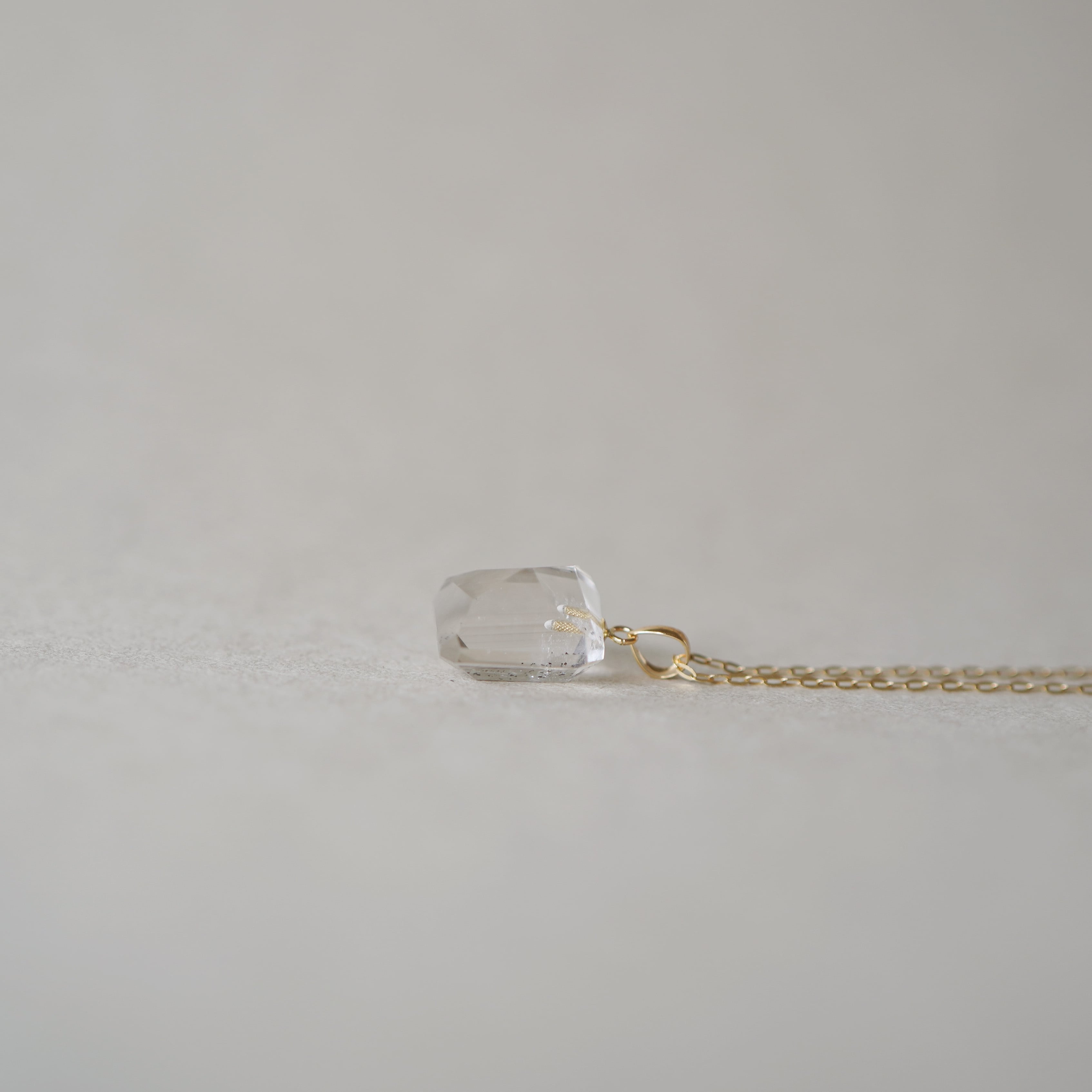 【な　即購入◎ 】agete K10 天然石　ネックレス K10YG 天然石ネックレス【Inclusion Quartz】 | temtem