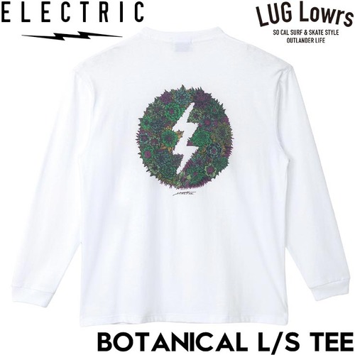 ELECTRIC エレクトリック BOTANICAL L/S TEE HIROTTON コラボ 長袖Tシャツ ロングスリーブTEE ロンT メンズ レディース E26ST19 WHT 26SP 日本代理店正規品