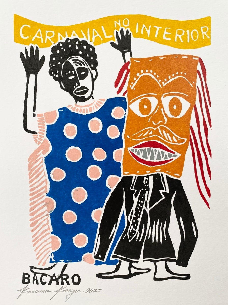 BACARO BORGES バカロ・ボルジェス 木版画 S【カーニバル】