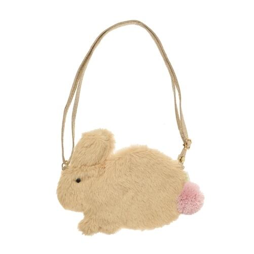 G2591B:Fluffy Bunny Bag-BROWN