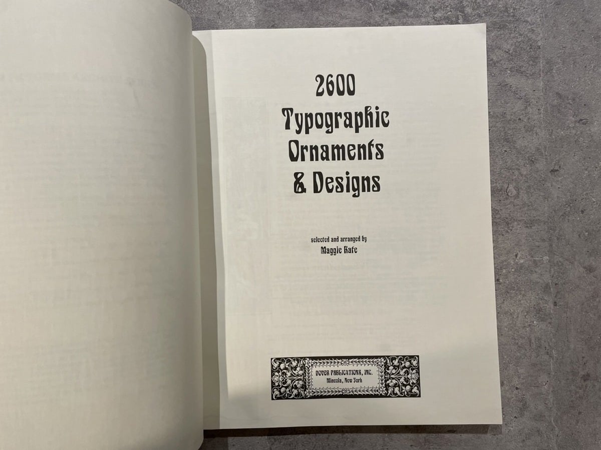 VA446】2600 Typographic Ornaments and Designs /visual book | KITAZAWA BOOKSTORE VA446】2600 Typographic Ornaments and Designs /visual book | KITAZAWA BOOKSTORE