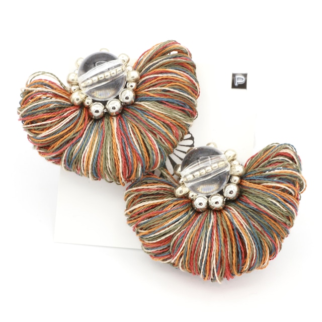 asobuco50/アソブコ/ふさふさ耳飾りピアス/FM-P