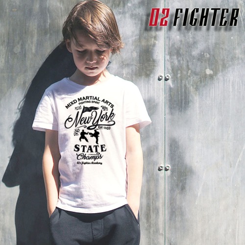 02☆FIGHTER （オツ☆ファイター） キッズ 半袖Tシャツ