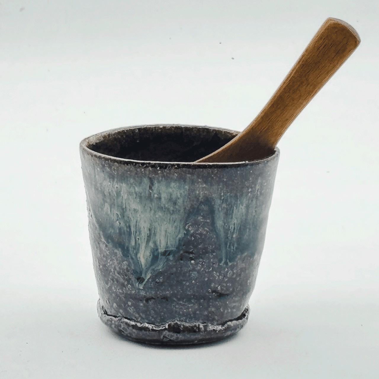 信楽焼・まだら萩たわみしゃもじ立て