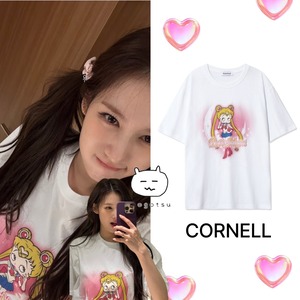 ★TWICE サナ 着用！！【ULKIN CANVAS】Betty Boop Betty Moon Oversized Fit T-shirt_White