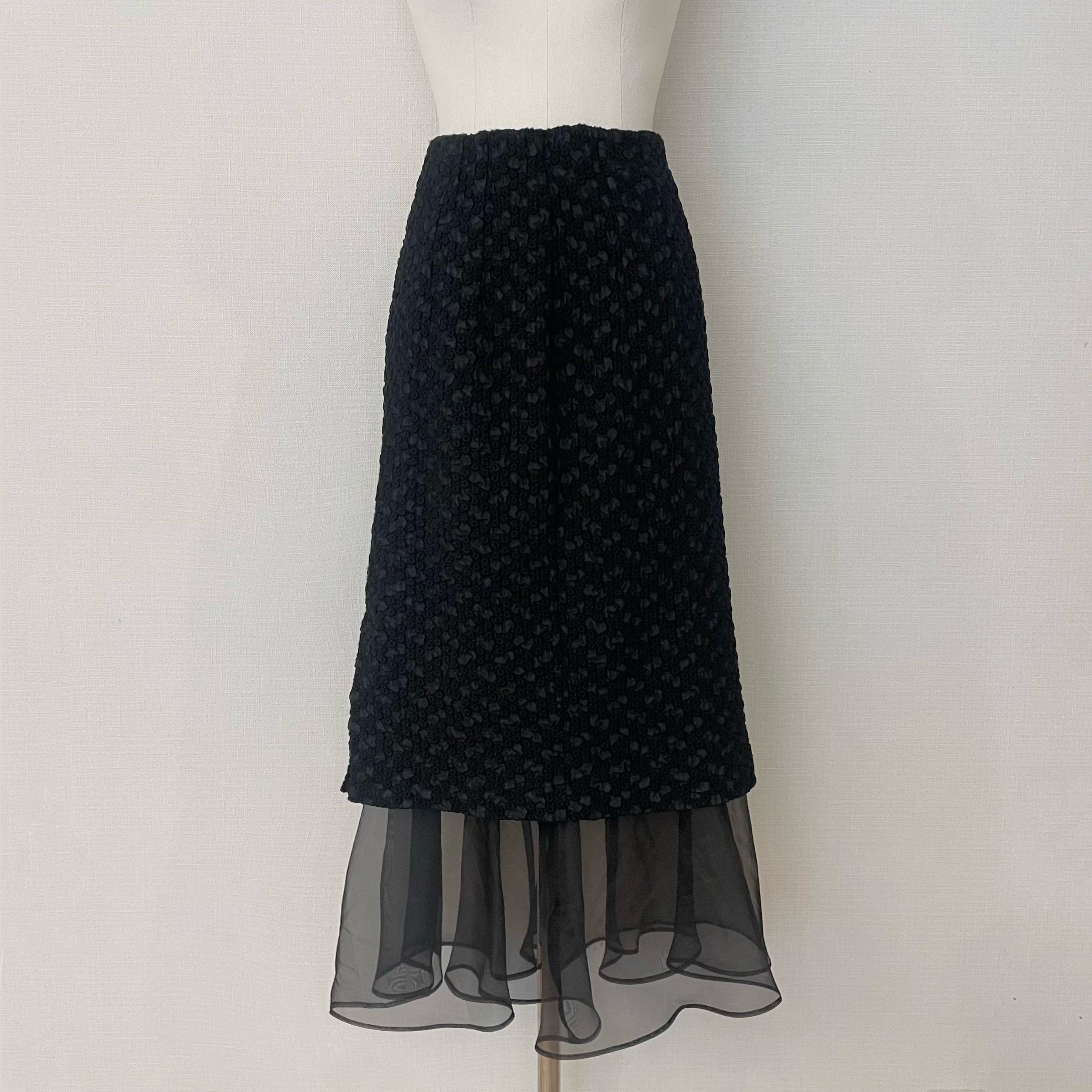 オリジナル刺繍シースルーペンシルスカート Arnaud | Cygne 