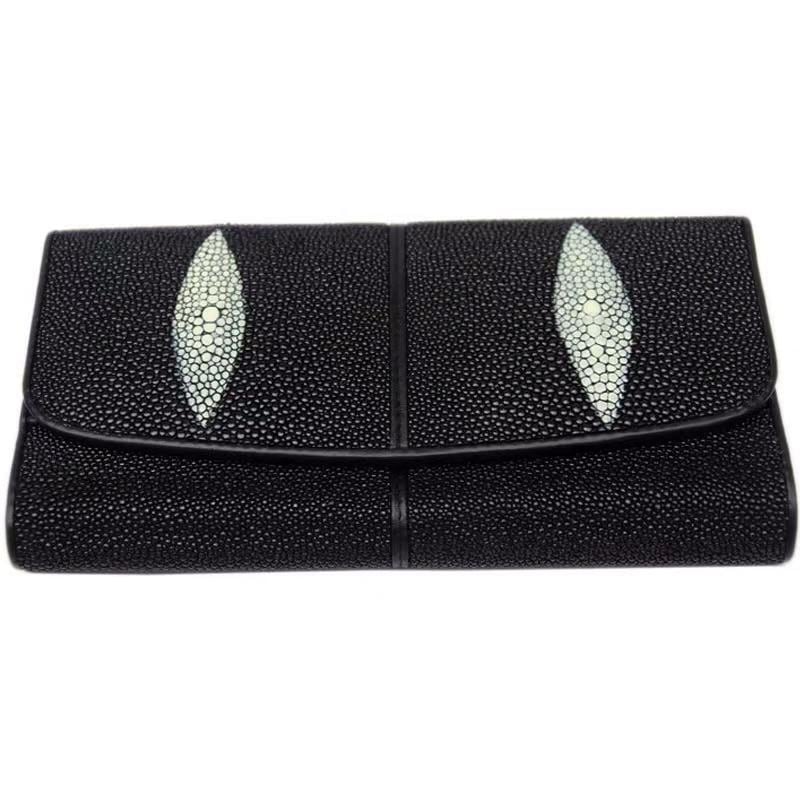 エイ革財布】ユニセックス 長財布 ロング二つ折り財布スティング