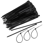 結束バンド 300mm 黒 POPSFL 屋内 屋外 耐久 250本入 ナイロンケーブルタイ ケーブル固定 ケーブル 配線管理 ケーブルまとめ