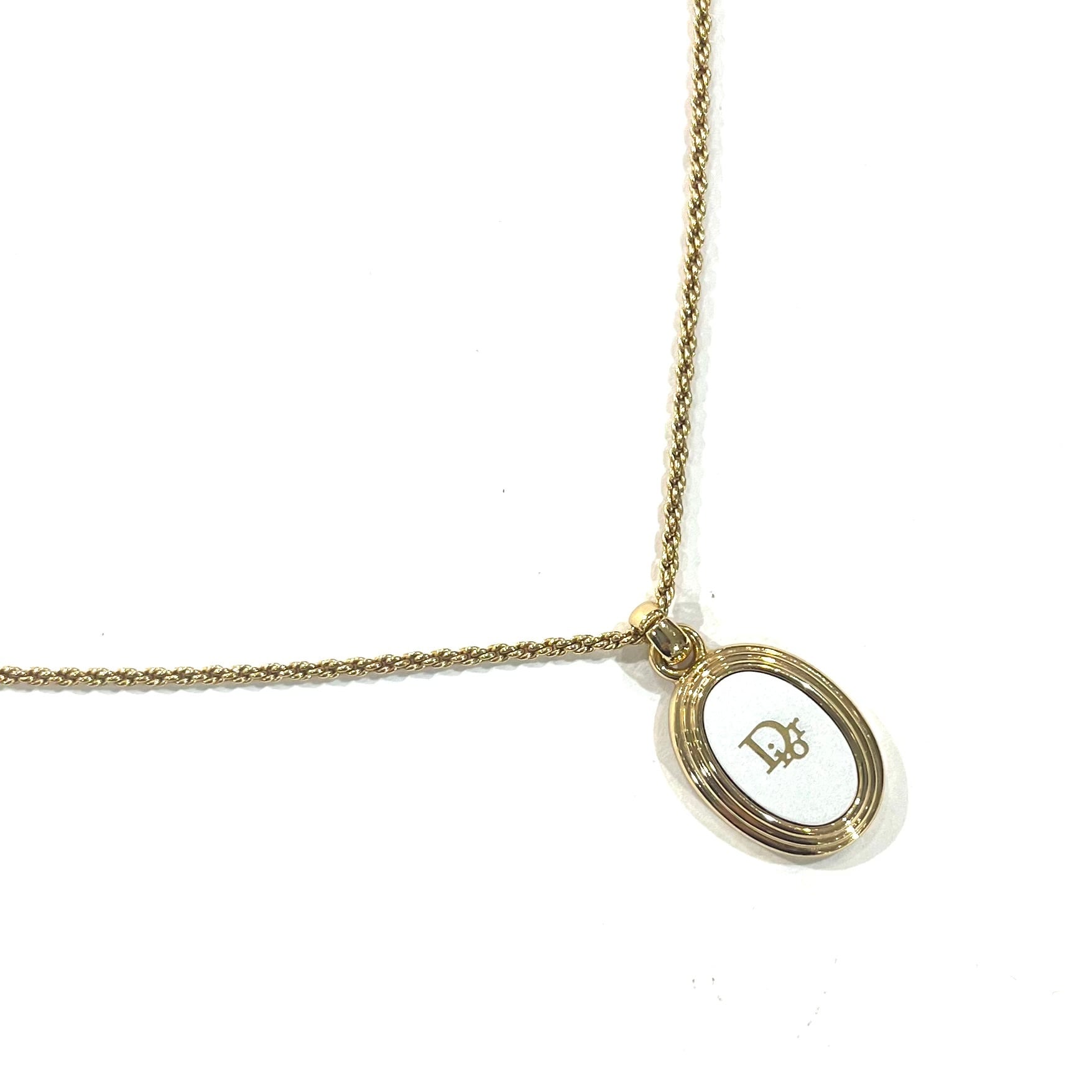2834-2 極美品✨　Dior　ロングネックレス　喜平　CD ロゴ　希少　刻印 極美品 Dior ネックレス CD ロゴ ラインストーン 希少 刻印 1149