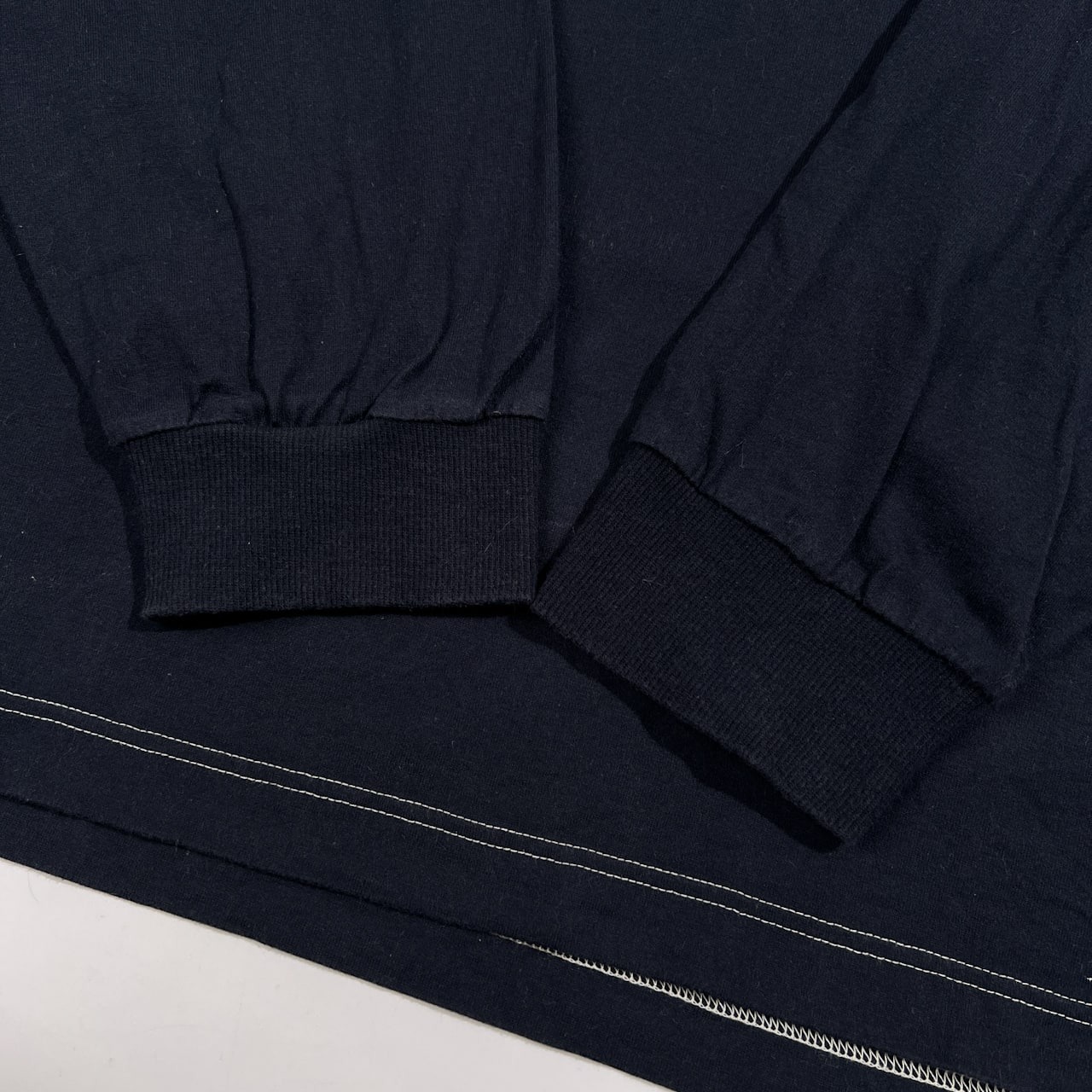 SINA COVA シナコバ 刺繍入り 長袖Tシャツ カットソー キングサイズ K /ネイビー/メンズ/日本製/船長ワッペン/マリン/大きいサイズ