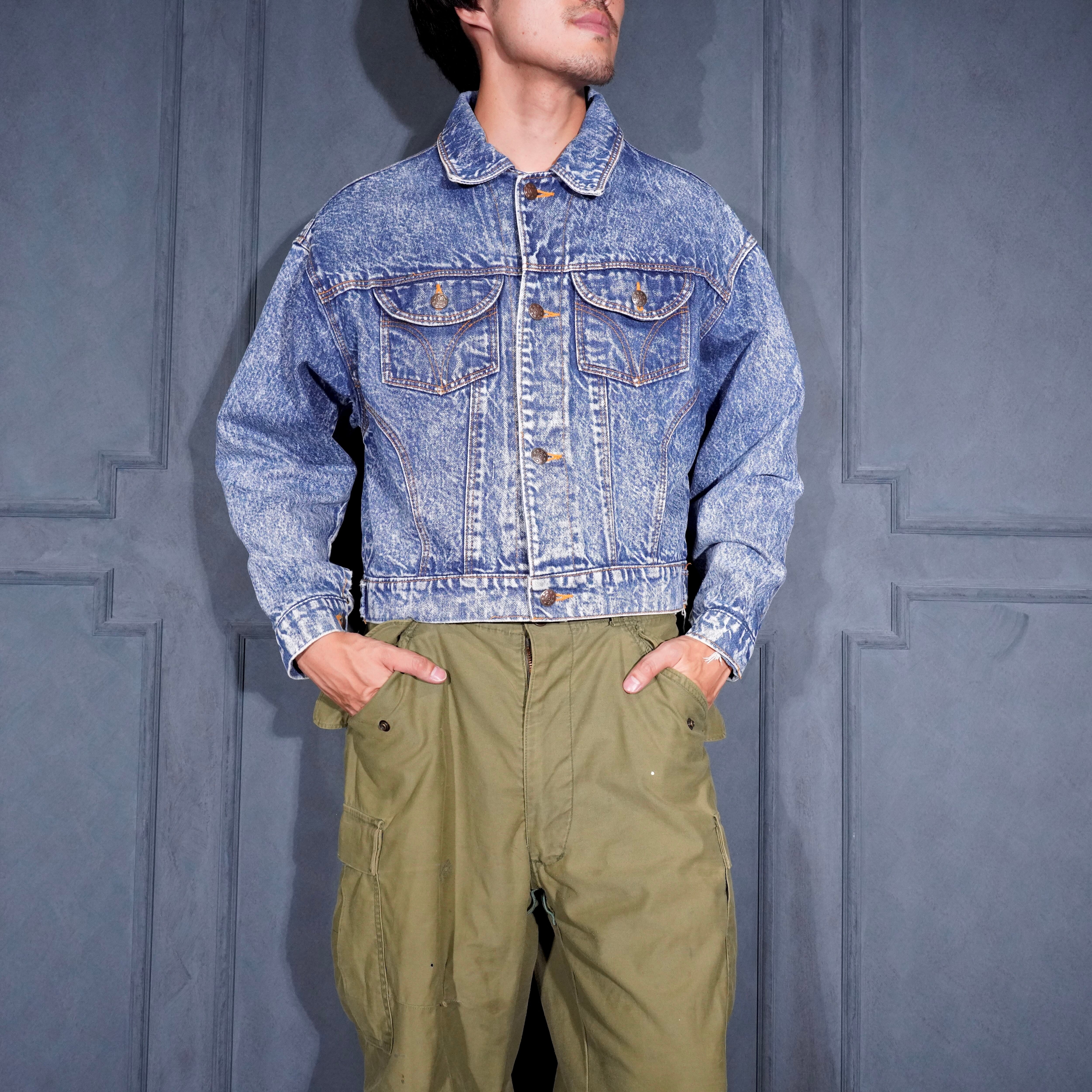 USA VINTAGE SHORT LENGTH DENIM TRACKER JACKET/アメリカ古着ショート