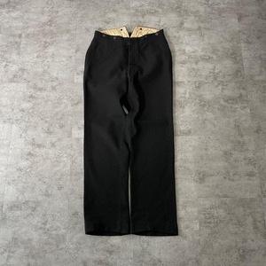 20-30s 針式シンチバック 刻印Delta フレンチワーク ウール ブラック / W31 L31