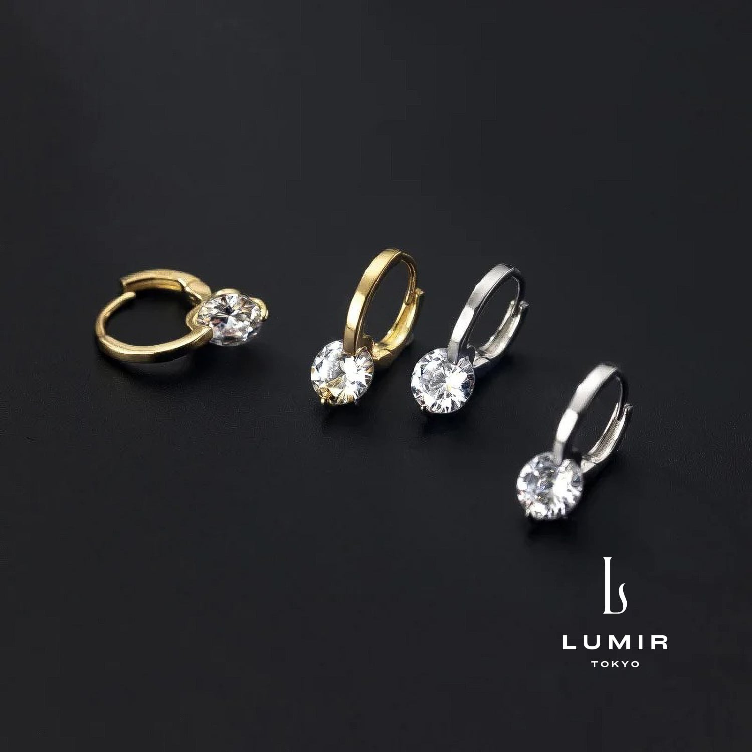 リュクスドロップフープピアス | Lumir（ルミール）| 金属アレルギー