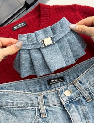 Dog/予約【buyalldog】Frill Denim Skirt