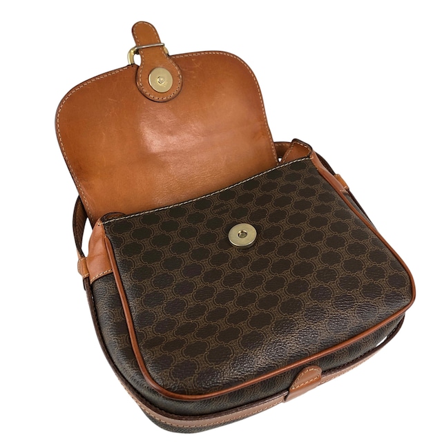 CELINE セリーヌ ショルダーバッグ ブラウン ホースビット PVC vintage ヴィンテージ オールド 7izj8d