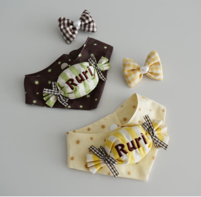 予約【APPLEMELLOW】Stripe candy Cape (2color)