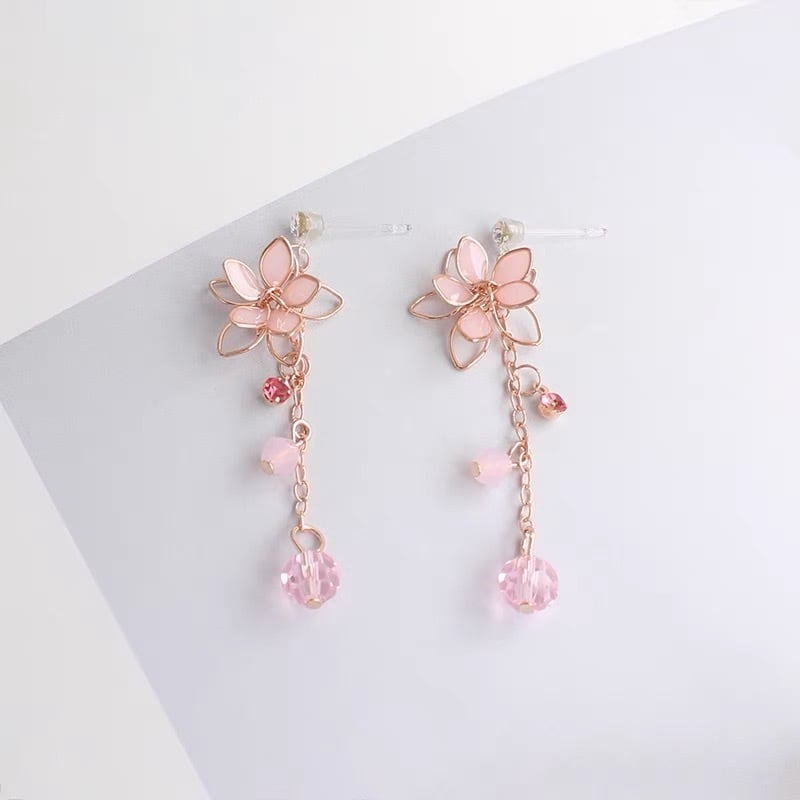 SAKURAモチーフピアス/イヤリング＊1R354 | cherie ange