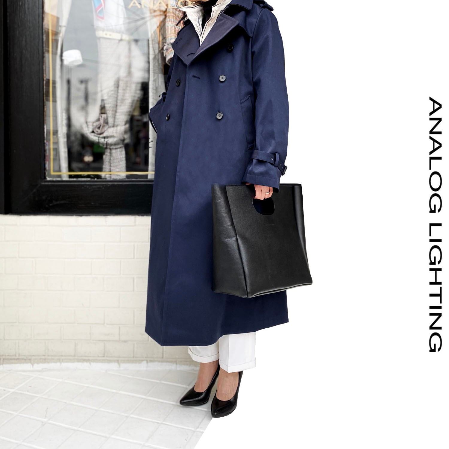 Long Trench Coat／NAVY | ANALOG LIGHTING OFFICE