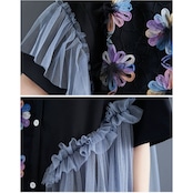 ミッドレングス メッシュ ドレス  30001