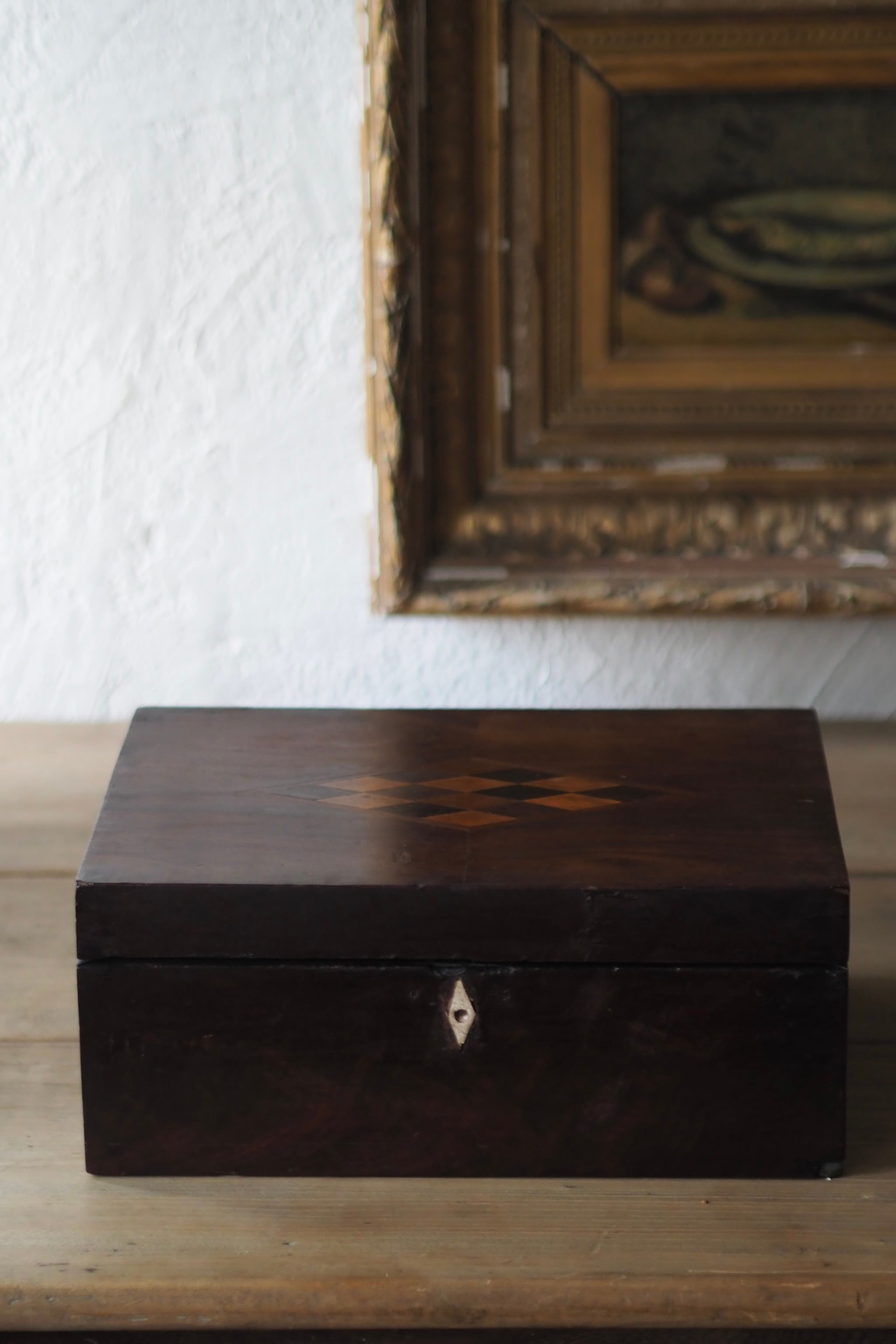 マホガニー製の仕舞い木箱-antique mahogany box | アンティーク