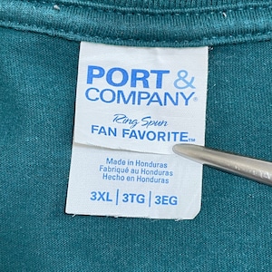 【PORT&COMPANY】企業系 ワンポイント Tシャツ ロゴ スタッフTシャツ STAFF 3XL ビッグシルエット 半袖 古着