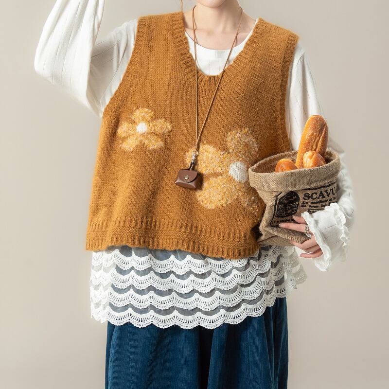 フラワーモチーフベスト M2176