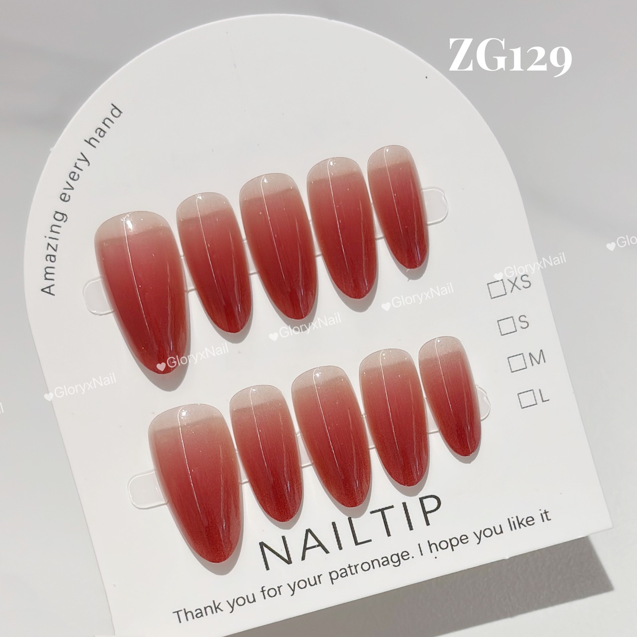 ZG129 ネイルチップ サイズXS/S/M/L Lサイズあり