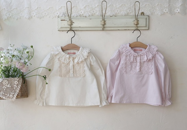 ラスト1 pink5【即納】<flo>  Lovely blouse