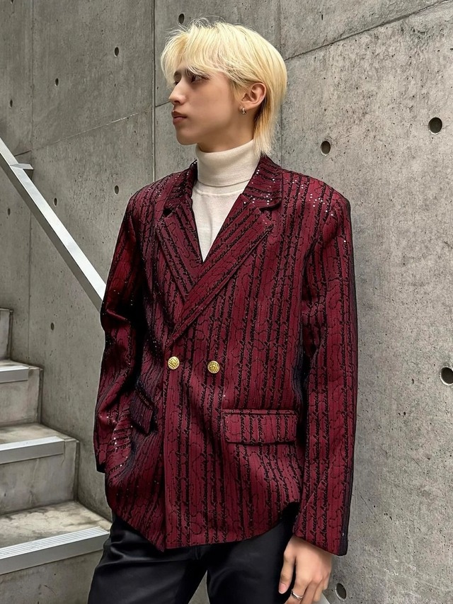【ALUDE SELECT】red tailored jacket