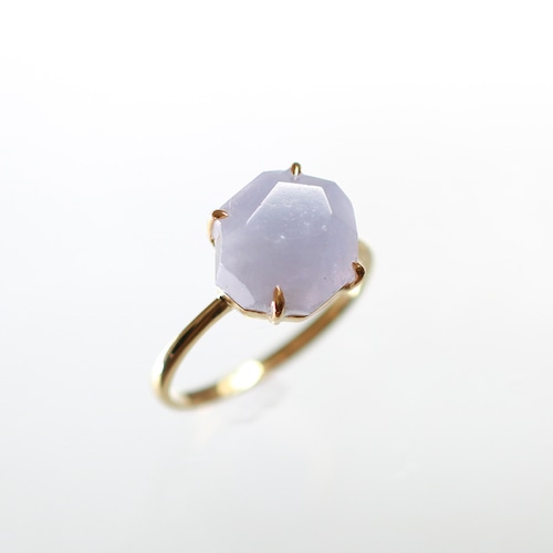 待望の翡翠カットルース【lavender facet cut ring】A貨翡翠 jd_rg1901