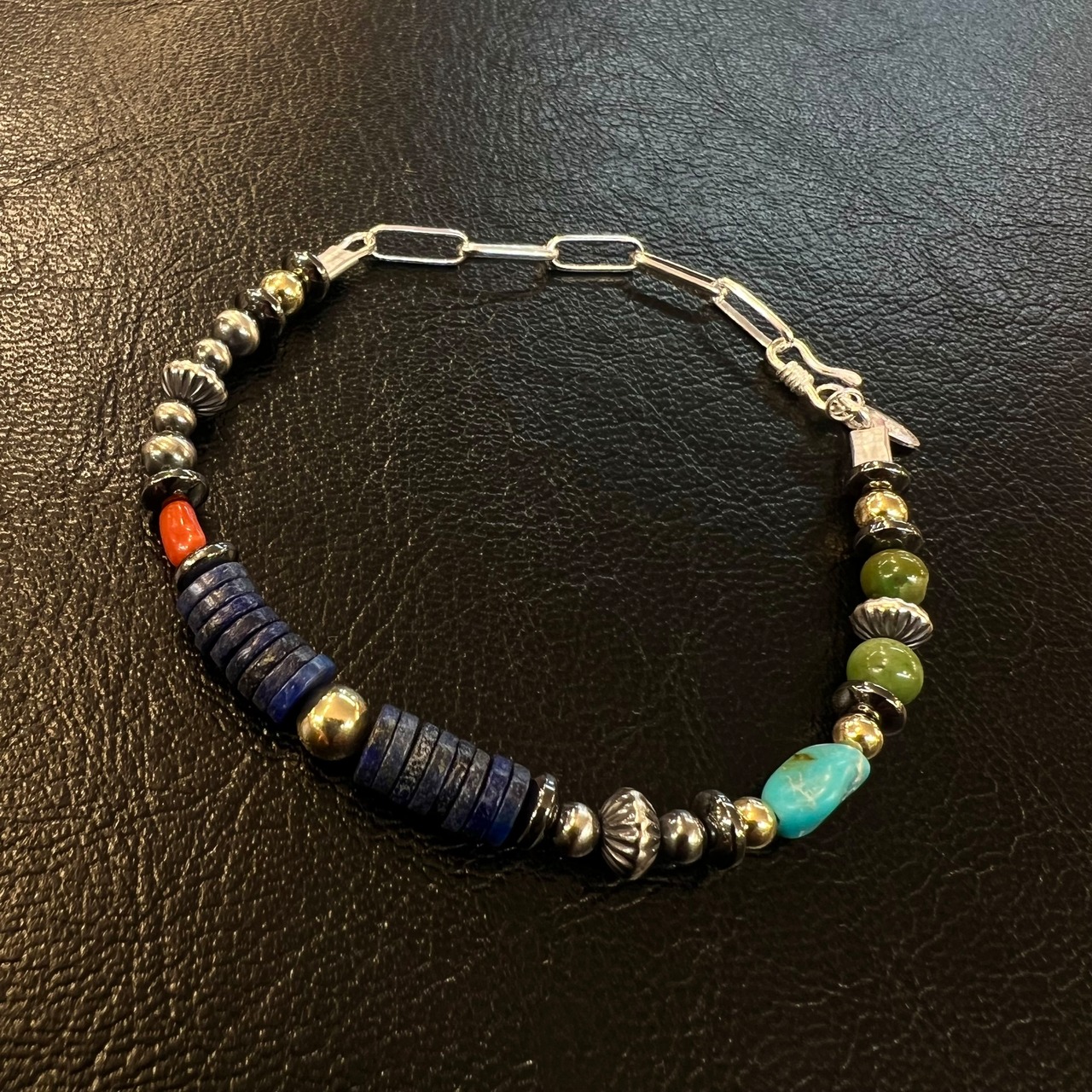ブライト（Bright）ブレスレット（Wave Lapis Lazuli) 17〜22cm - 1