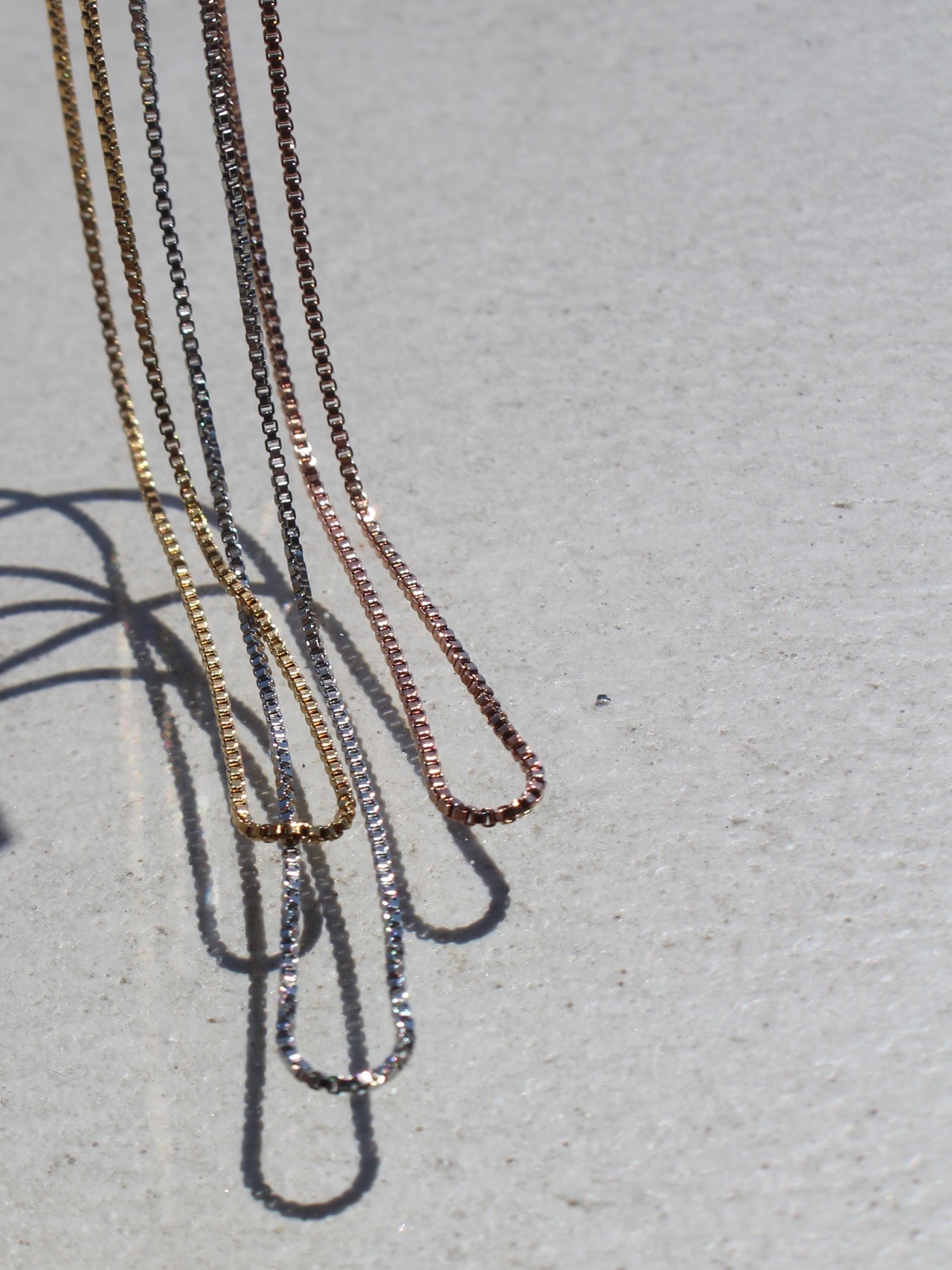 【SET】1mm venetian chain necklace × bracelet