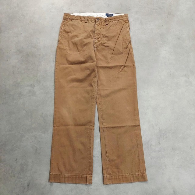 ポロバイラルフローレン W34 ポロチノ チノパン パンツ 古着 茶 16670