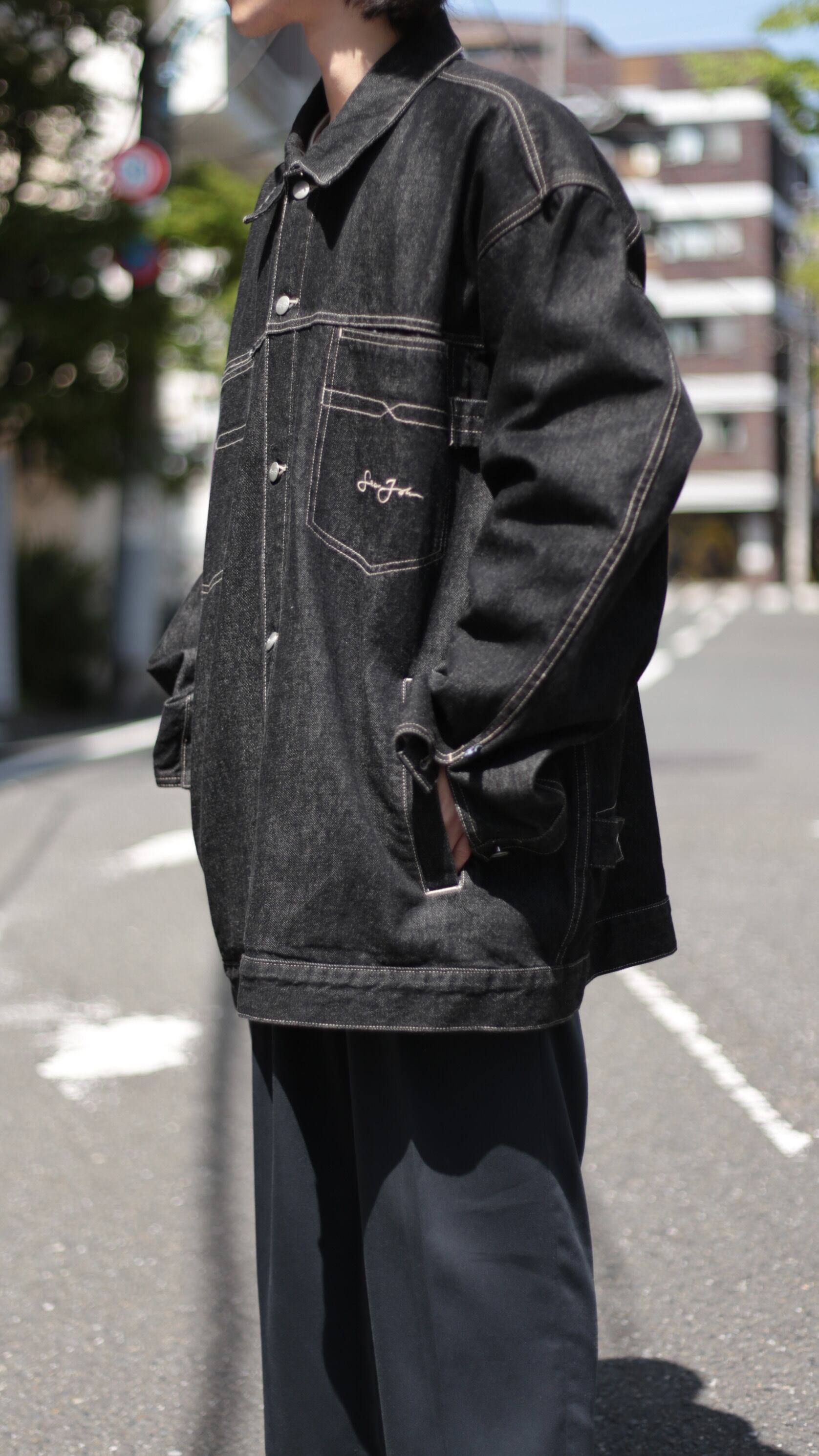 SEAN JOHN オーバーサイズ ブラック デニムジャケット【FF-3523】 | cv