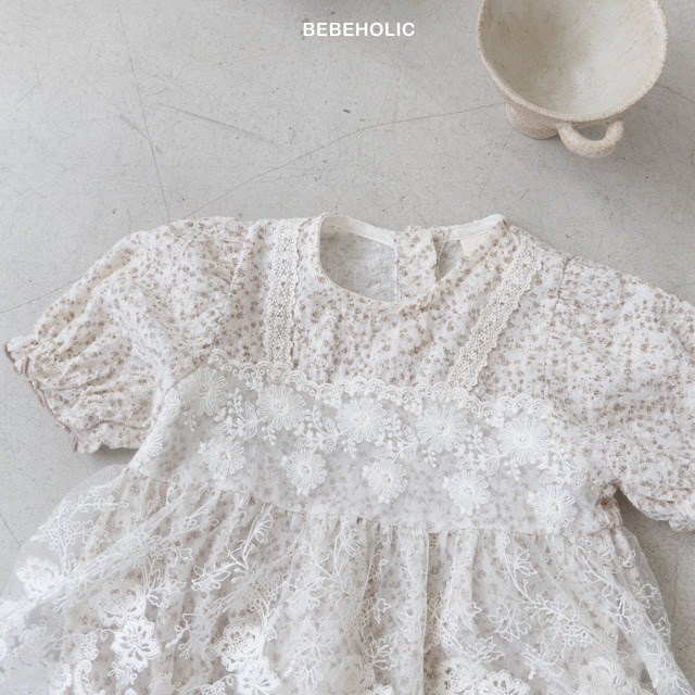 [bebeholic] flower lace rompers