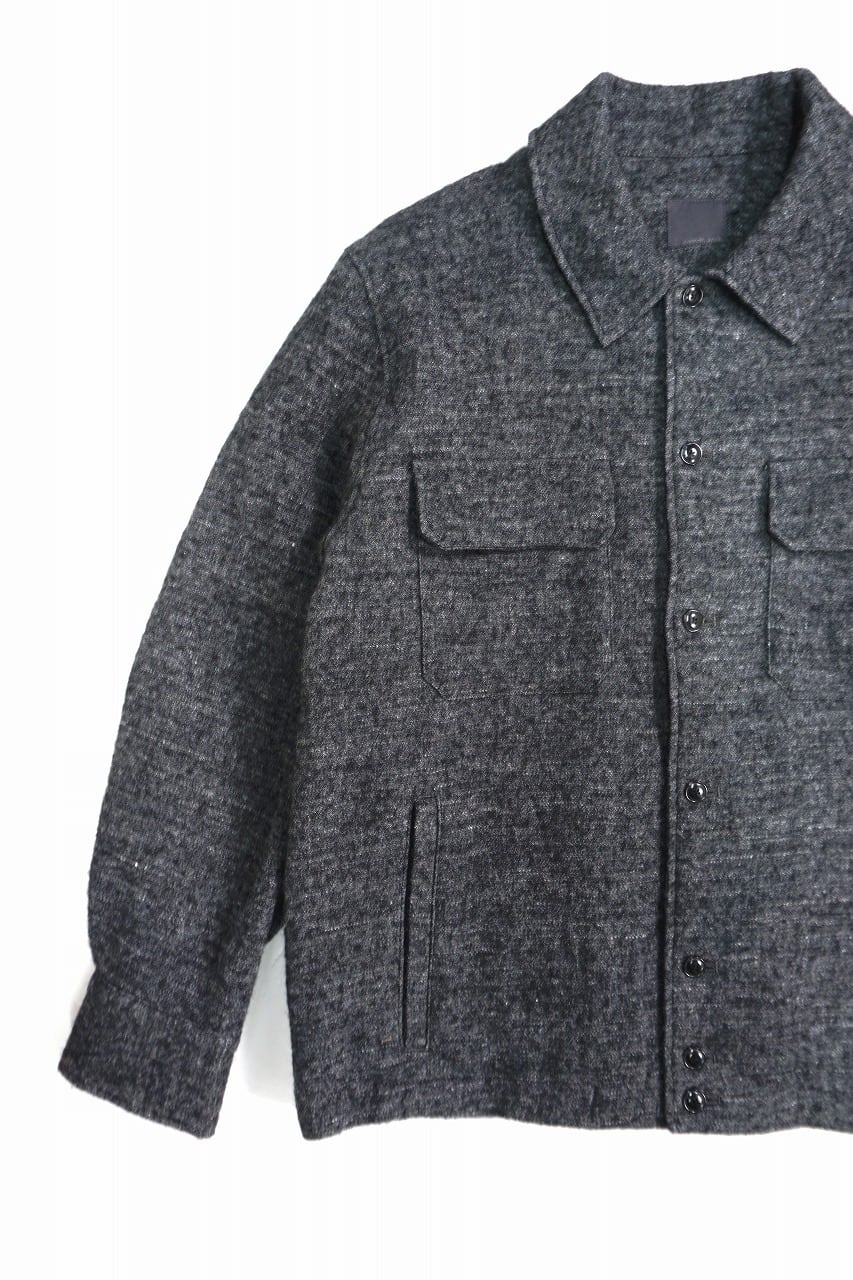 Wool Linen Tweed Shirt Jacket
