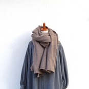 MAISON CARRÉE  CASHMERE Fringe STOLE  "SAND BEIGE"