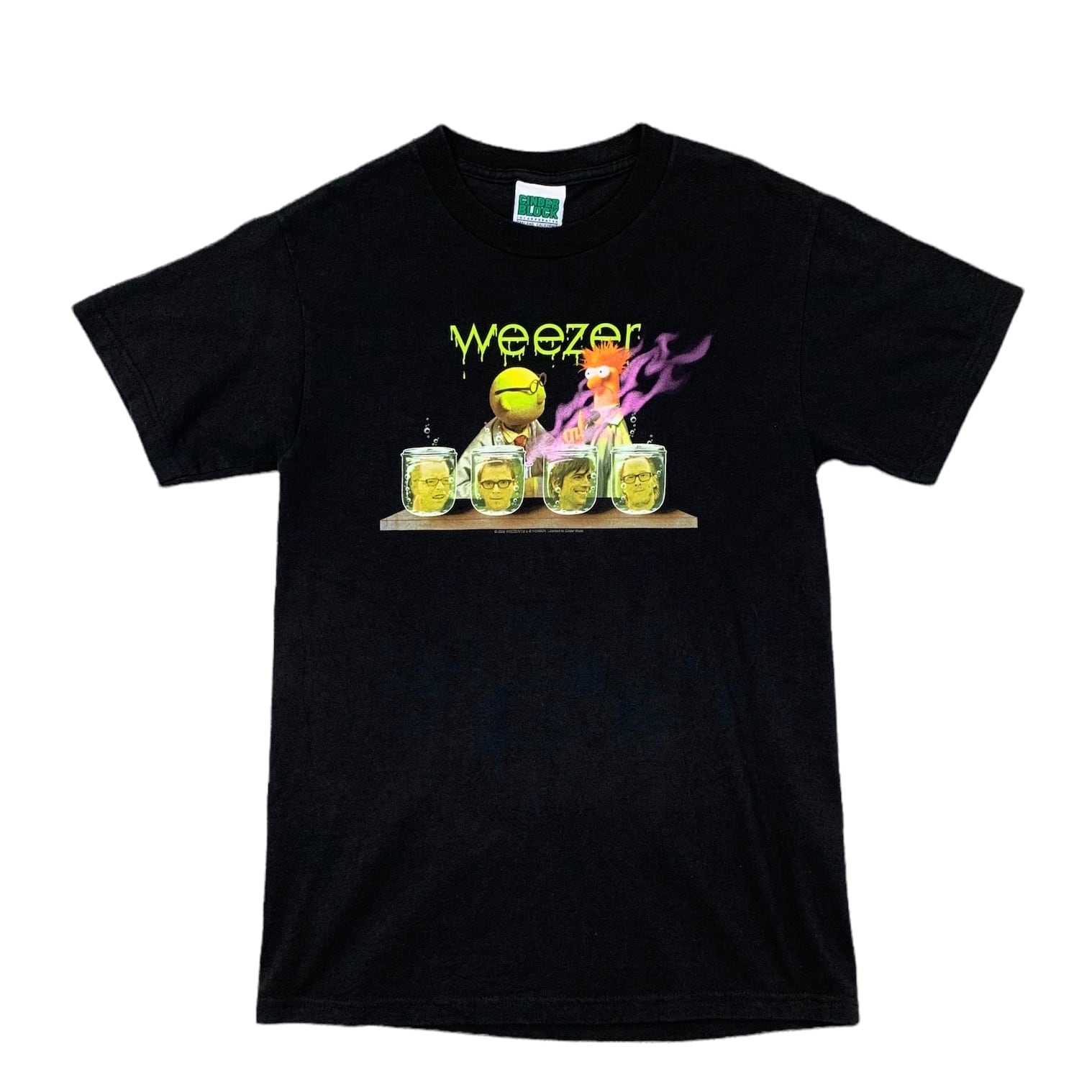 1174. 00's Weezer Muppets tee Tシャツ ブラック S 00年代 プリント