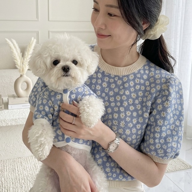 【愛犬とペアルック】デイジー柄トップスセット　01183