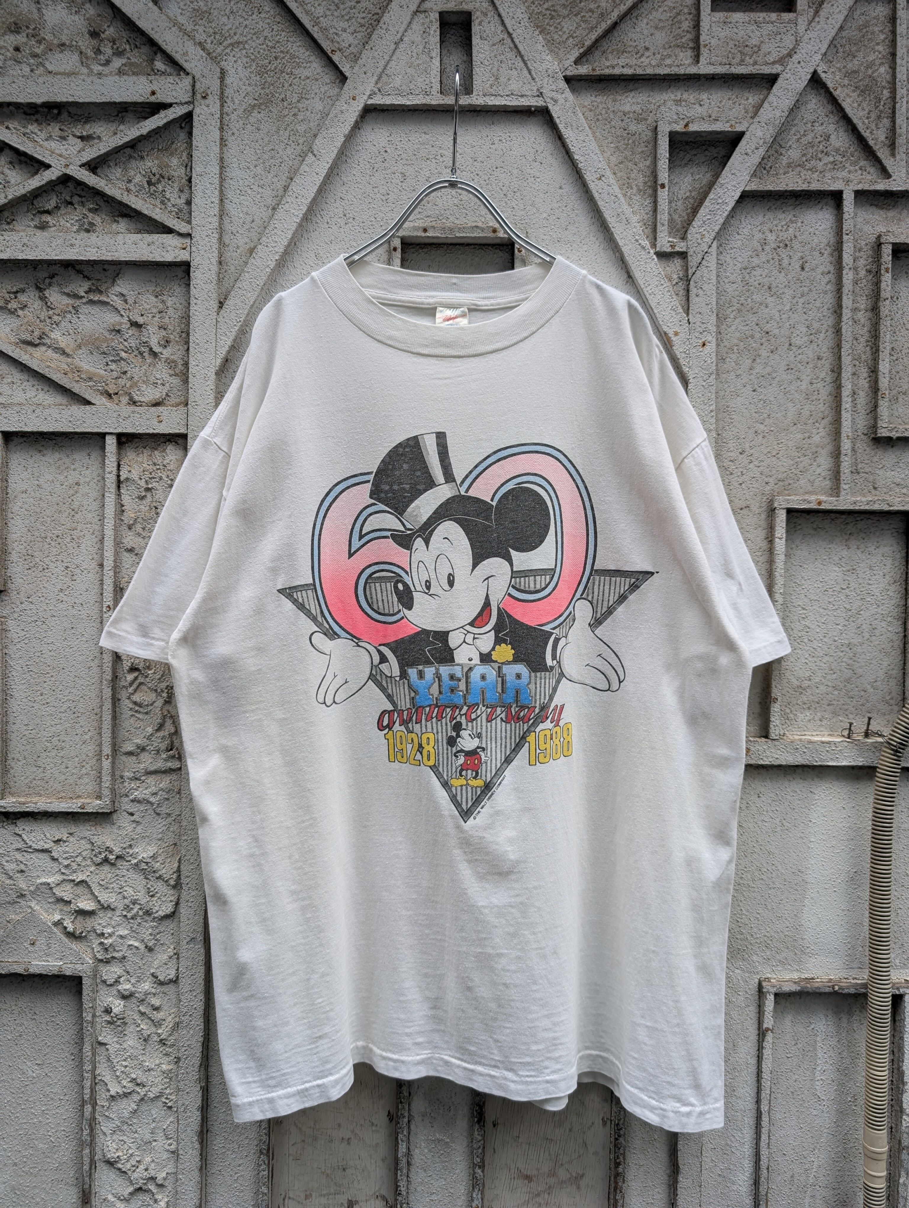 "MICKEY MOUSE" print tee / made in USA